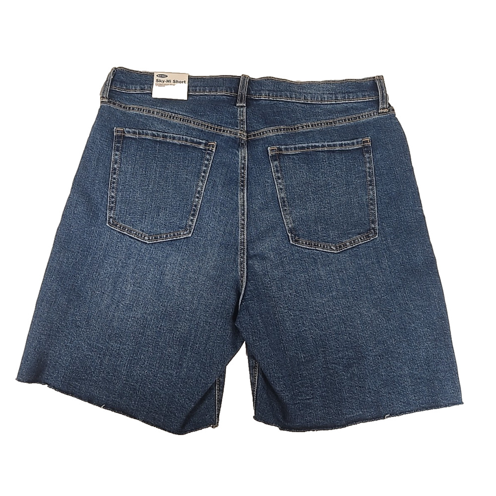Old Navy Womens Blue Jean Sky Hi Shorts High Waisted Cut Off Size 16 New - Picture 7 of 11